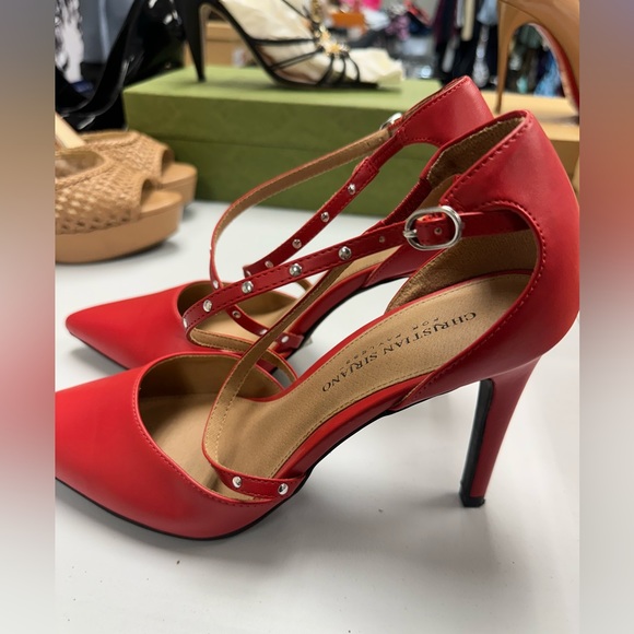 Red Leather heels - Picture 1 of 7